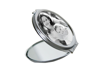 Miroir métal rond